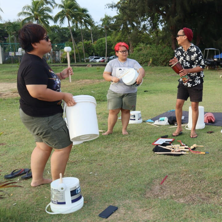 Community drum circle in Kota Kinabalu, Sabah, Malaysia.